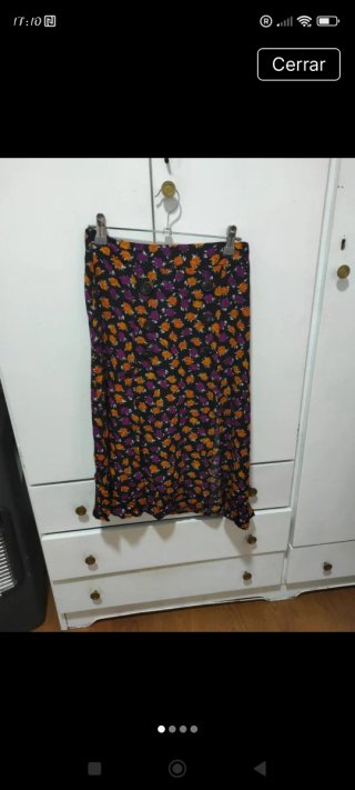 Falda larga estampada floral