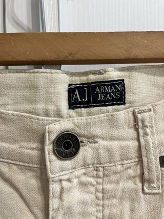 Pantaloni Armani Misto Lino Beige