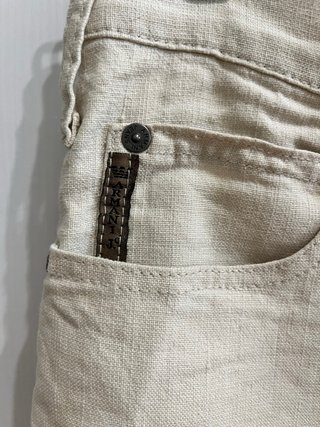 Pantaloni Armani Misto Lino Beige