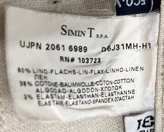 Pantaloni Armani Misto Lino Beige