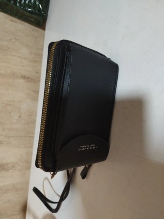 Monedero y funda móvil negro