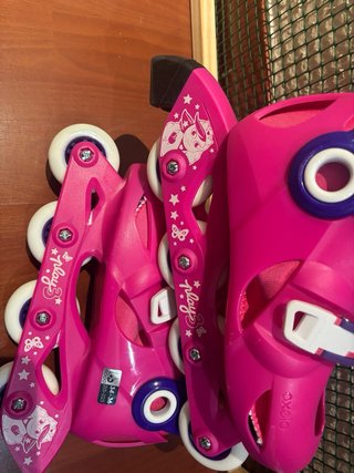 Patines en línea ajustables rosas y morados