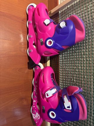 Patines en línea ajustables rosas y morados