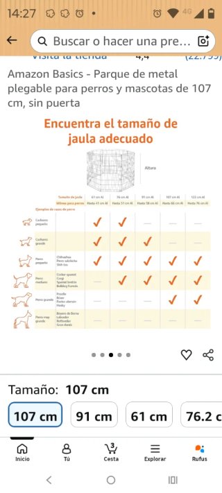 Parque/Barrera para perros Amazon Basics
