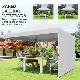 Carpa Pop-up 3x3m con Pared Lateral