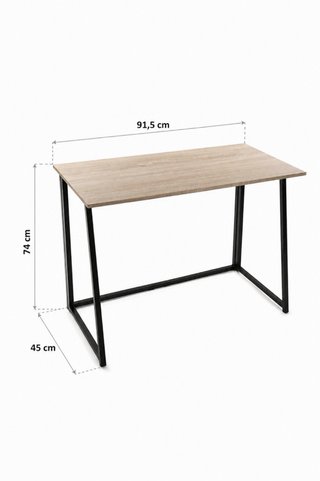 Mesa plegable industrial madera y metal
