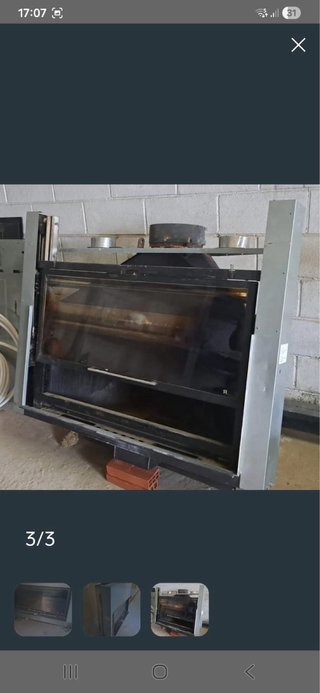 Chimenea 120cm Metal y Cristal