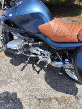 BMW R850R Azul con Maletas Laterales