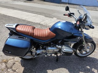 BMW R850R Azul con Maletas Laterales