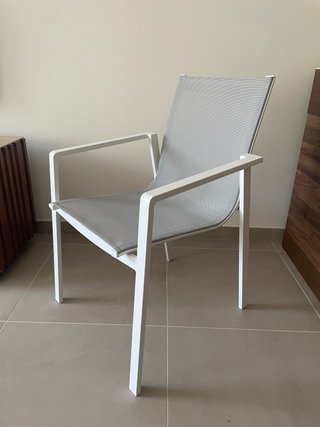 Sillas de exterior Sklum aluminio blancas