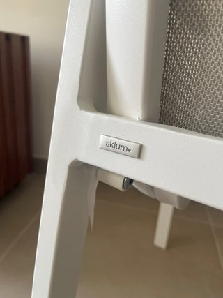 Sillas de exterior Sklum aluminio blancas