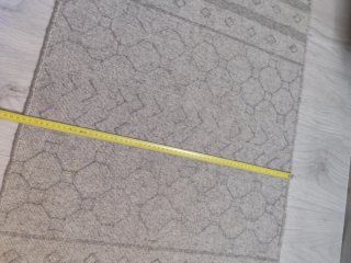 Alfombra Leroy Merlin gris y blanca