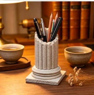 Organizador Escritorio Columna Romana Piedra