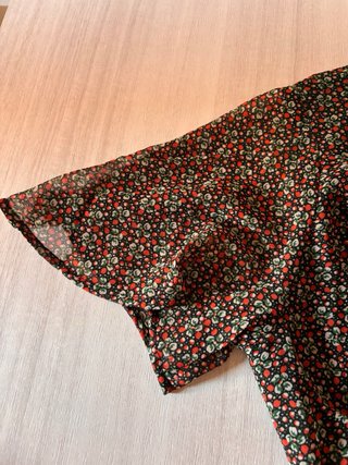 Vestito chiffon fantasia floreale Mango