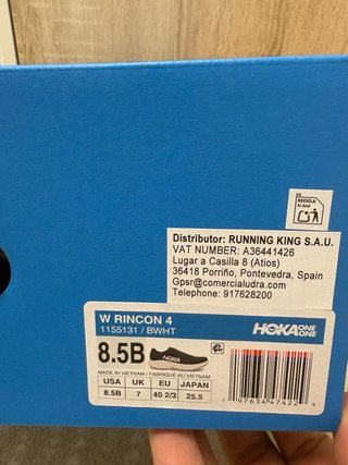 Zapatillas Hoka W Rincon 4 talla 40 Eu 8.5 US