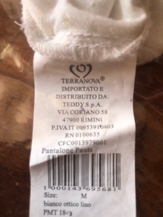 Pantaloni estivi Terranova lino beige