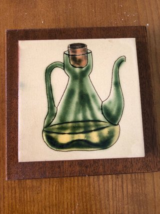 4 Cuadros Cerámica Cocina Madera Antiguos