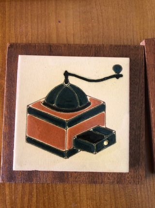 4 Cuadros Cerámica Cocina Madera Antiguos