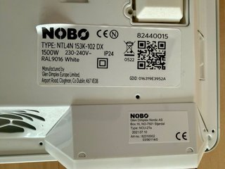Radiador Eléctrico Nobo 1500W Bajo Consumo