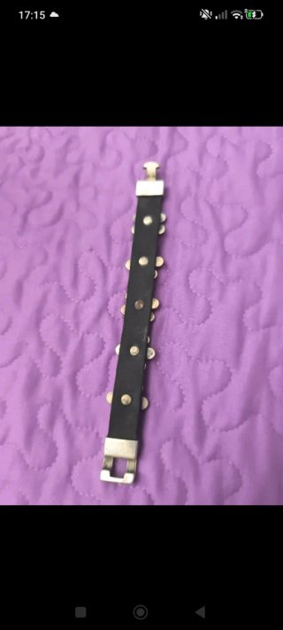 Pulsera Uno de 50 flores plata y negro