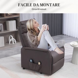 Poltrona Relax Alzapersona e Reclinabile con 8 Pun