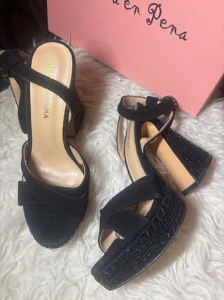 Sandalias Alma en Pena Tacón Negro