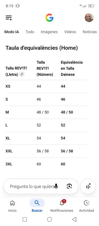 Traje Revit Off Track Talla L