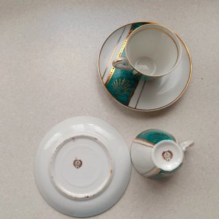 Juego de café de porcelana 6 tazas