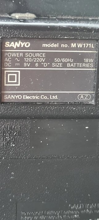 Radio Cassette Sanyo MW171L Vintage