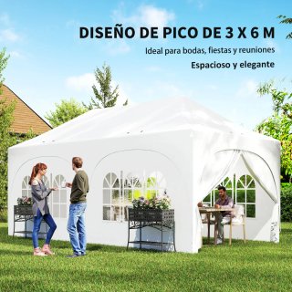 Carpa Plegable 6x3m con 6 Laterales
