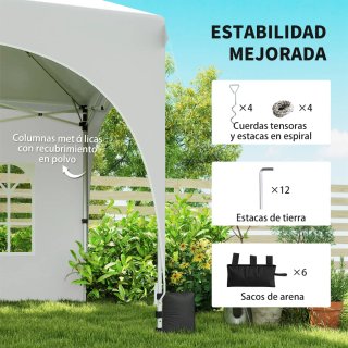 Carpa Plegable 6x3m con 6 Laterales