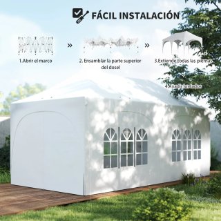 Carpa Plegable 6x3m con 6 Laterales