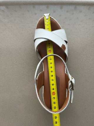 Sandalias Popa Piel Blanca Talla 37
