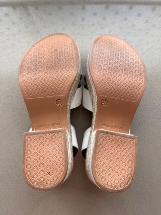 Sandalias Popa Piel Blanca Talla 37
