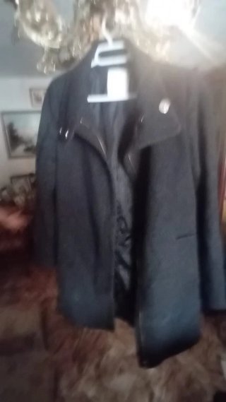 Abrigo Mango Negro Mujer