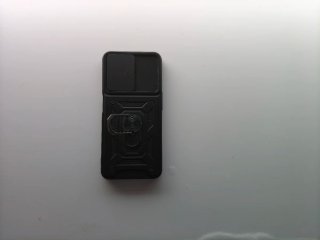 Funda móvil negra con anillo