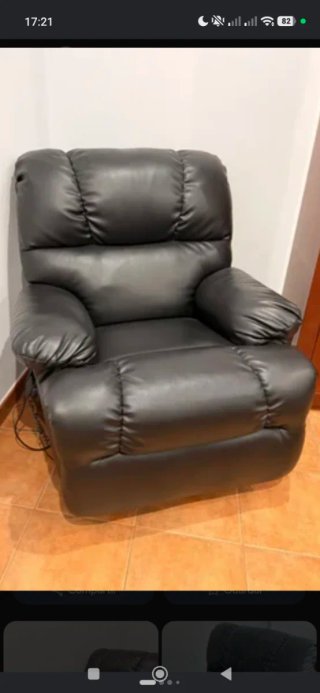 SILLÓN BUTACA NEGRO CON MASAJES