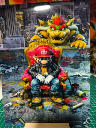 Lámina Arte Super Mario Bros Bowser