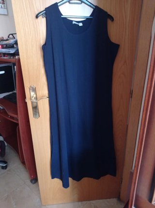 Vestido azul sin mangas 57 cm sisa a sisa y 125