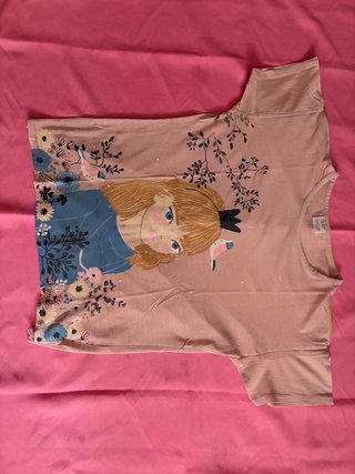 Camiseta Zara Kids niña rosa