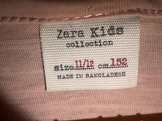 Camiseta Zara Kids niña rosa