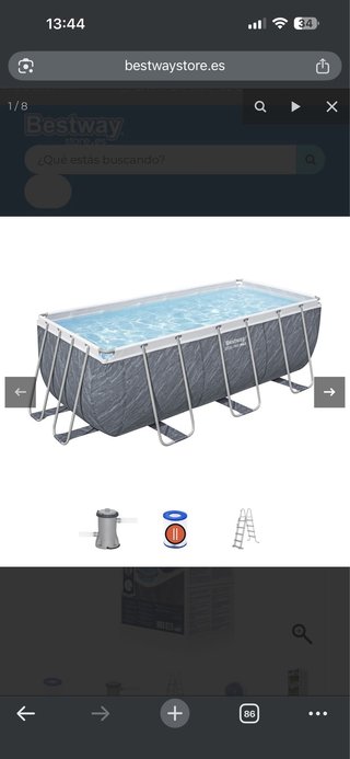 Piscina elevada (desmontable) 4x2 metros