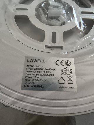 Plafón / lámpara de techo redonda LED 22cm