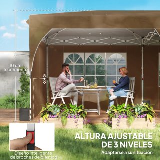 Carpa Plegable 6x3m con Tiras Reflectantes