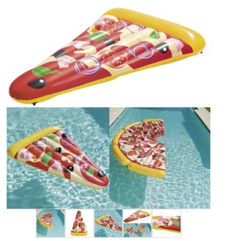 Flotador Piscina Pizza Party 188x130cm