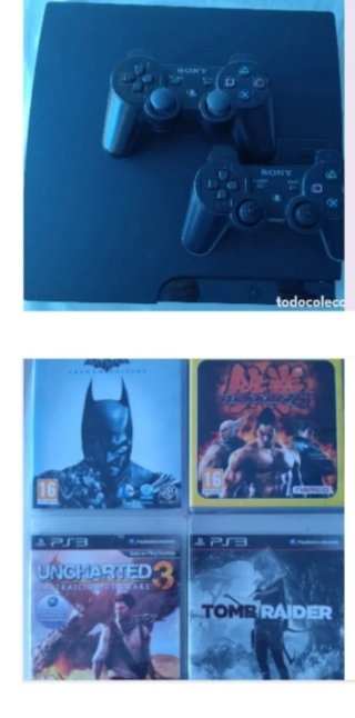 Consola PS3 con 2 mandos y 4 juegos