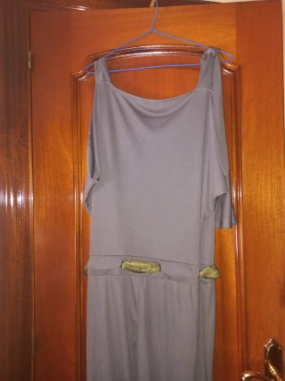 Mono gris con detalles verdes