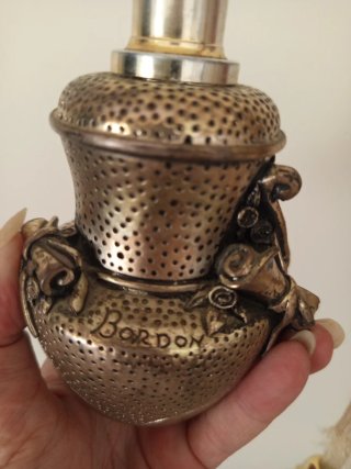 Atomizador vintage Bordon plateado