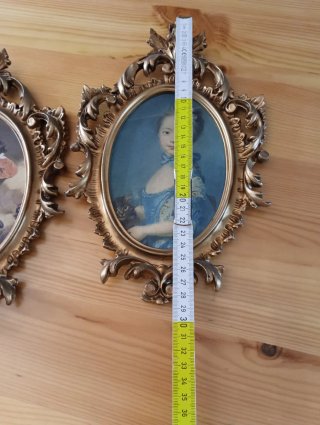 Coppia Quadretti Cornice Oro