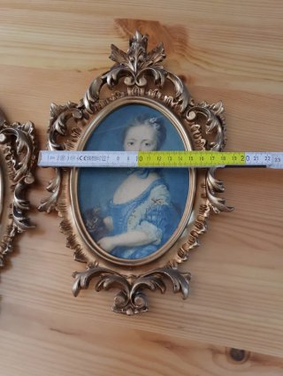 Coppia Quadretti Cornice Oro